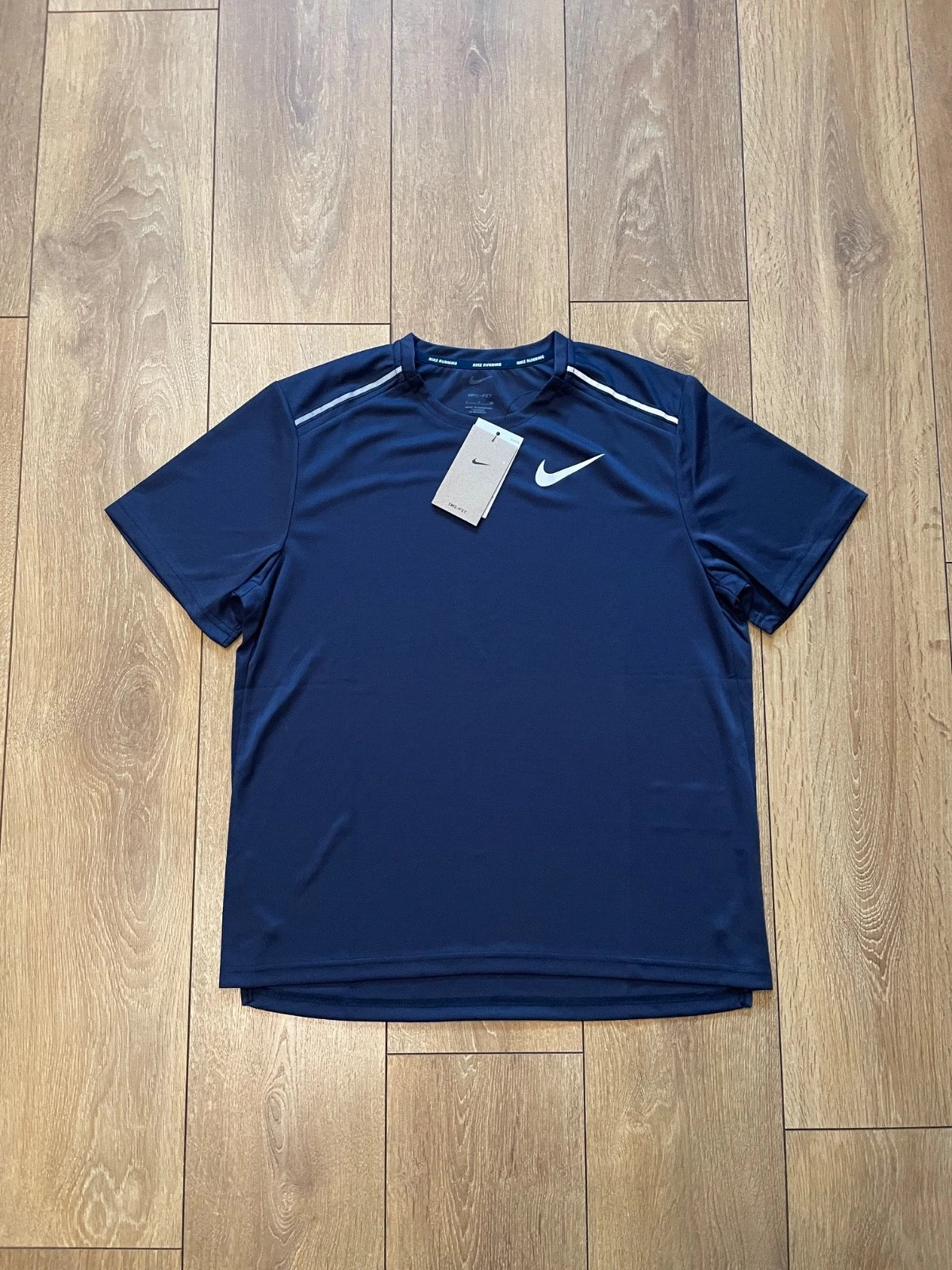 Nike Miler t shirt navy performance gym tee Large