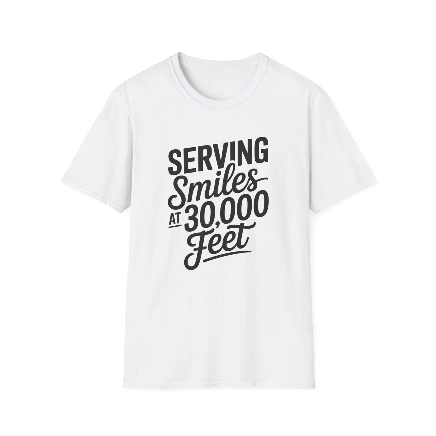 Serving Smiles Flight Attendant Tshirt Gift, Cute Flight Stewardess Graphic Tee