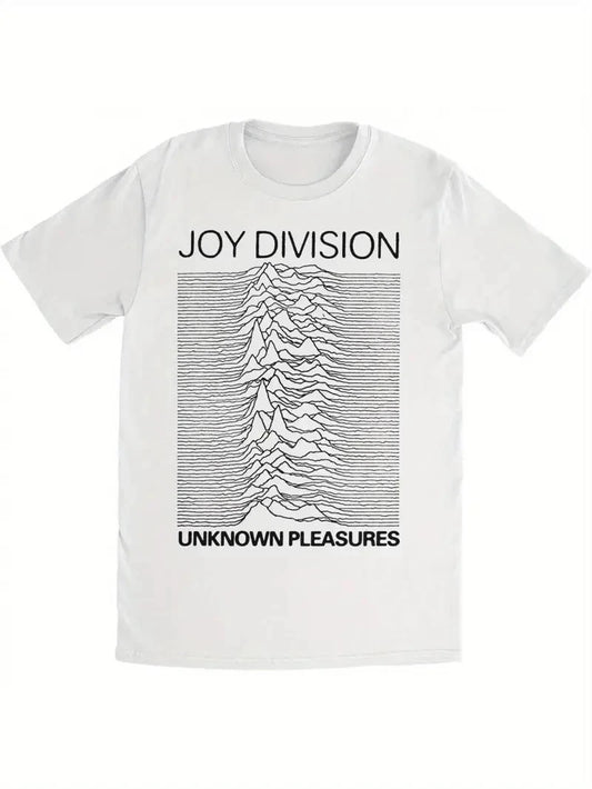 Joy Division - Unknown Pleasures - Official White T Shirt - (Ian Curtis)