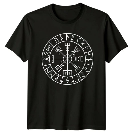 Vegvisir Viking Norse Mythology Mens T-Shirt Womens Graphic Tee Unisex Top