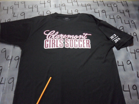 Medium Claremont Girls Soccer (snag) 100% Poly T Shirt