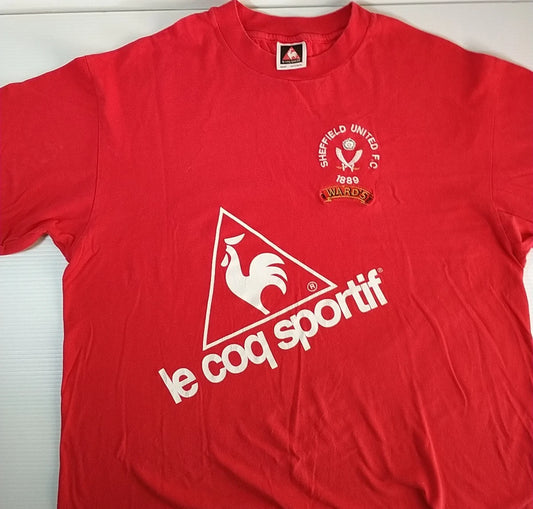 Vintage 1990's Sheffield United FC le coq sportif Mens T Shirt Size Large /107cm