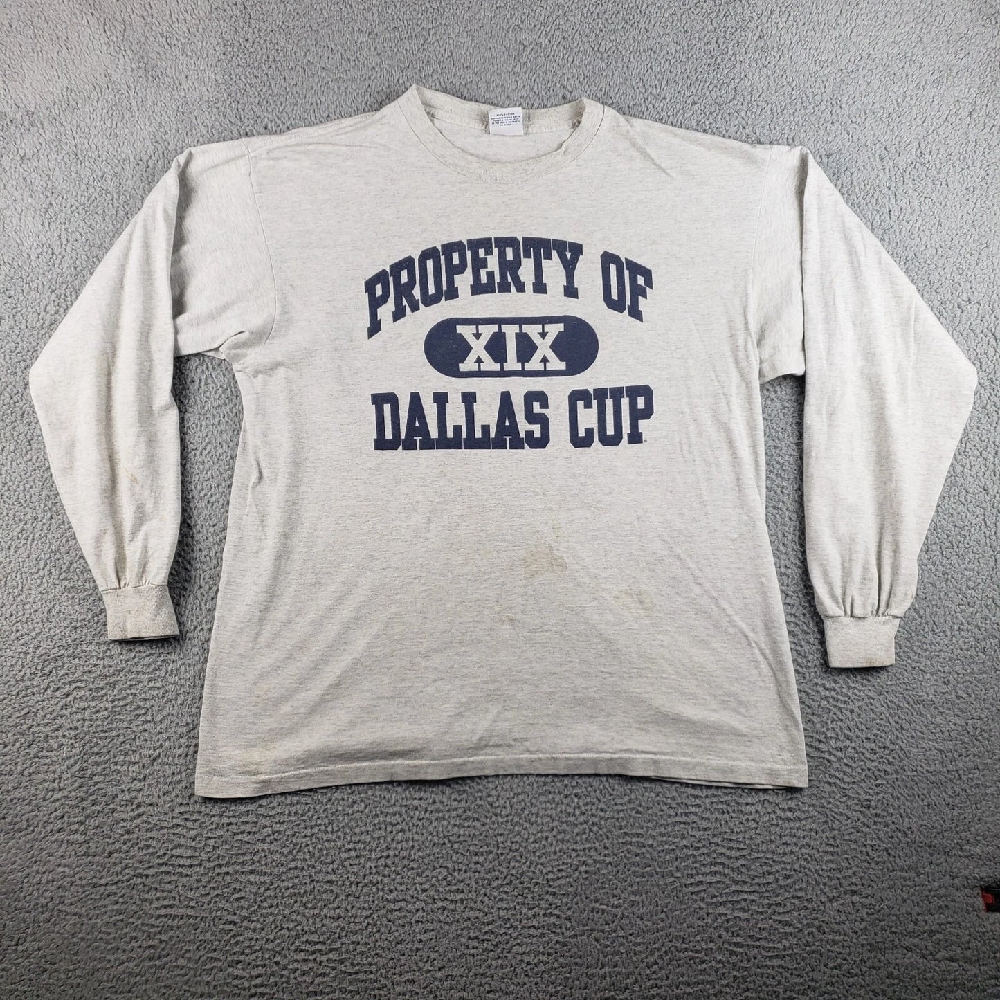 Vintage FILA Soccer Shirt Mens XL Gray Dallas Cup XIX 90s Y2K