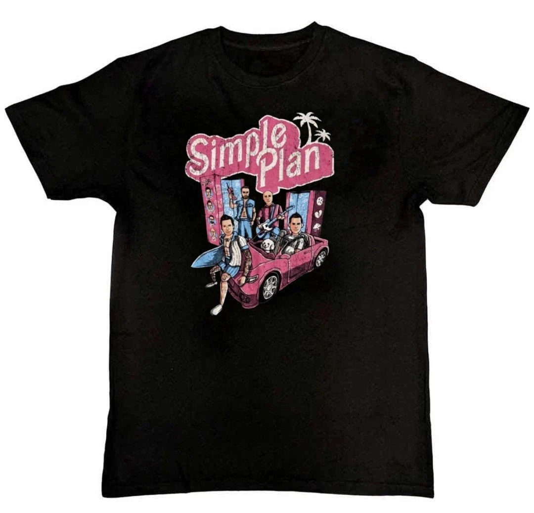 Simple Plan Graphic Print Unisex Mens T-Shirt S M L XL 2 3 4 XL