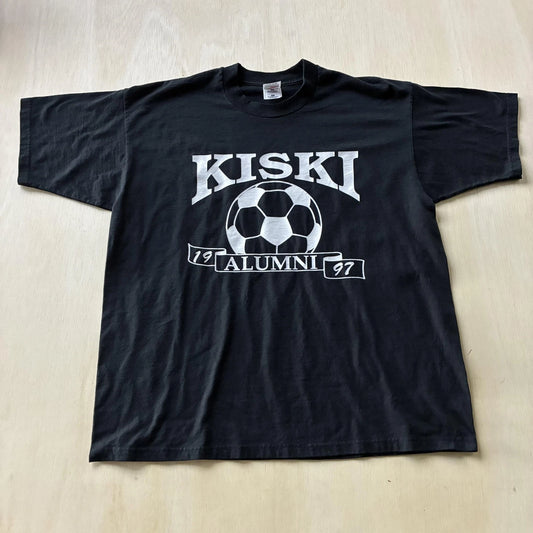 Vintage 1997 Kiski Soccer Alumni Fruit Of The Loom Shirt Mens XL Black T-Shirt