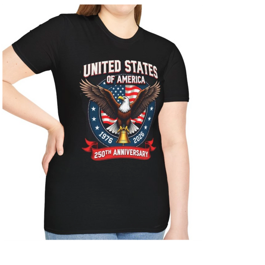 Patriotic Eagle T-Shirt USA 250th Anniversary Gift Unisex  America Tee