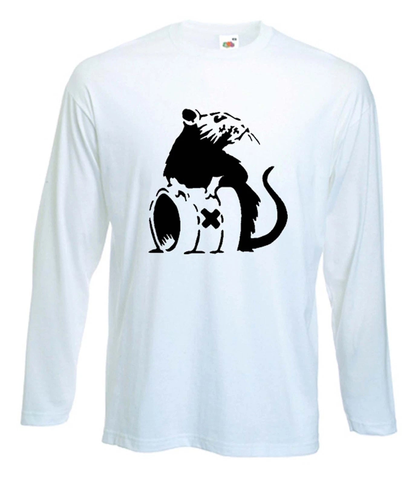 BANKSY TOXIC RAT LONG SLEEVE T-SHIRT - Graffiti Art   - Choice Of 4 Colours