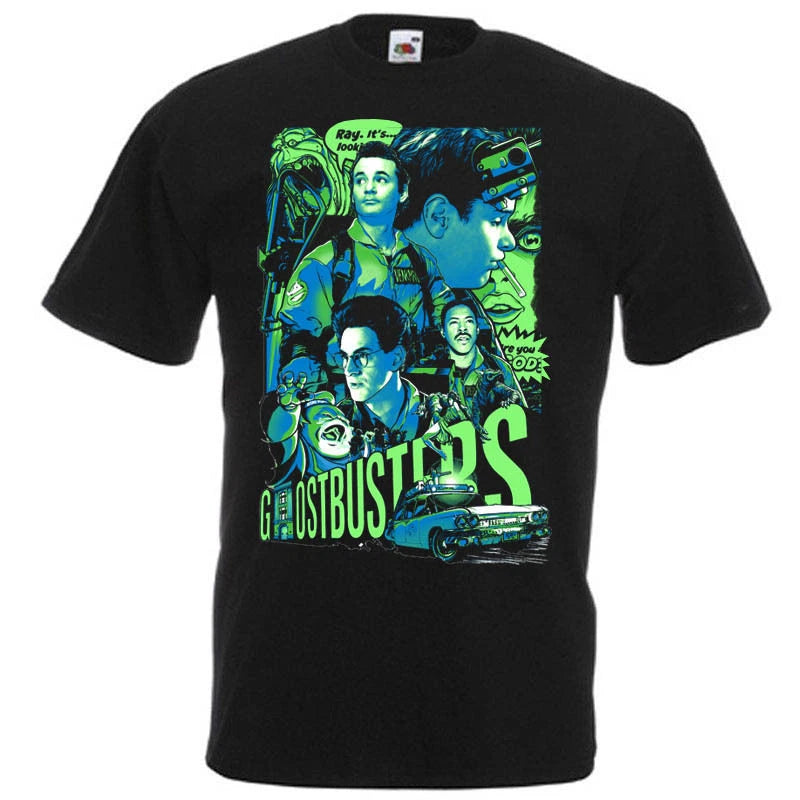 Ghostbusters Movie Poster T shirt black all sizes