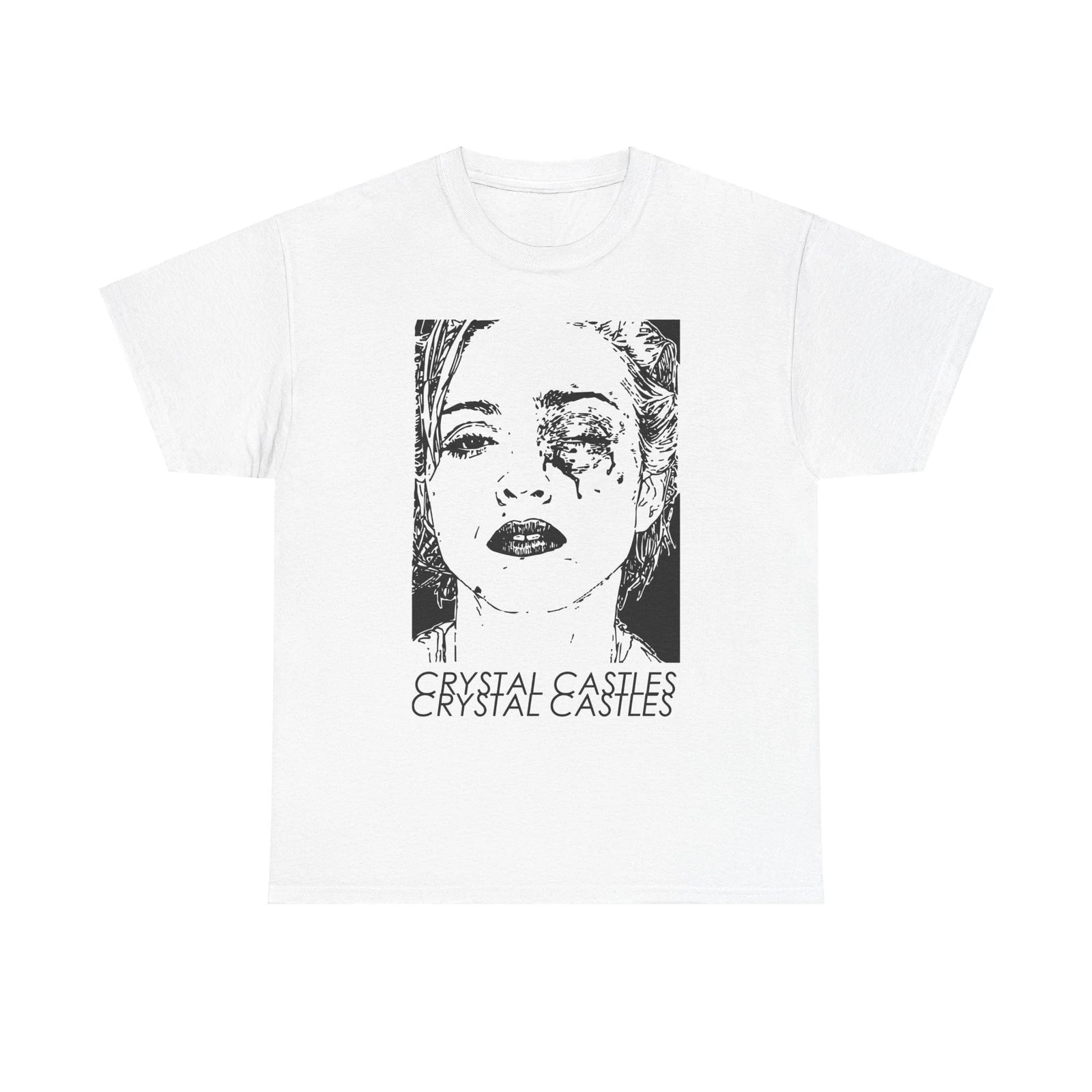 Crystal Castles Black Eye T-Shirts Tees Album Tour Merch - All Colors and Sizes