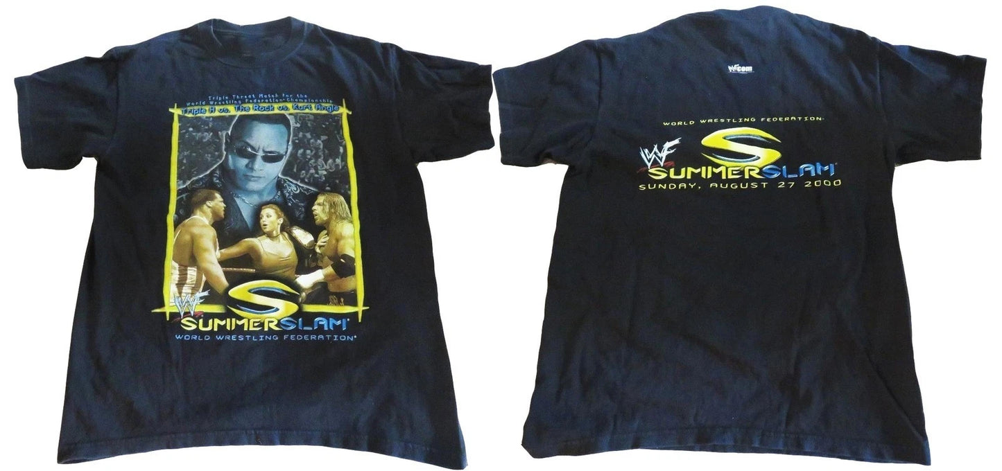NEW SummerSlam Shirt 2000 Size S-5XL The Rock Taker Tee Reprint