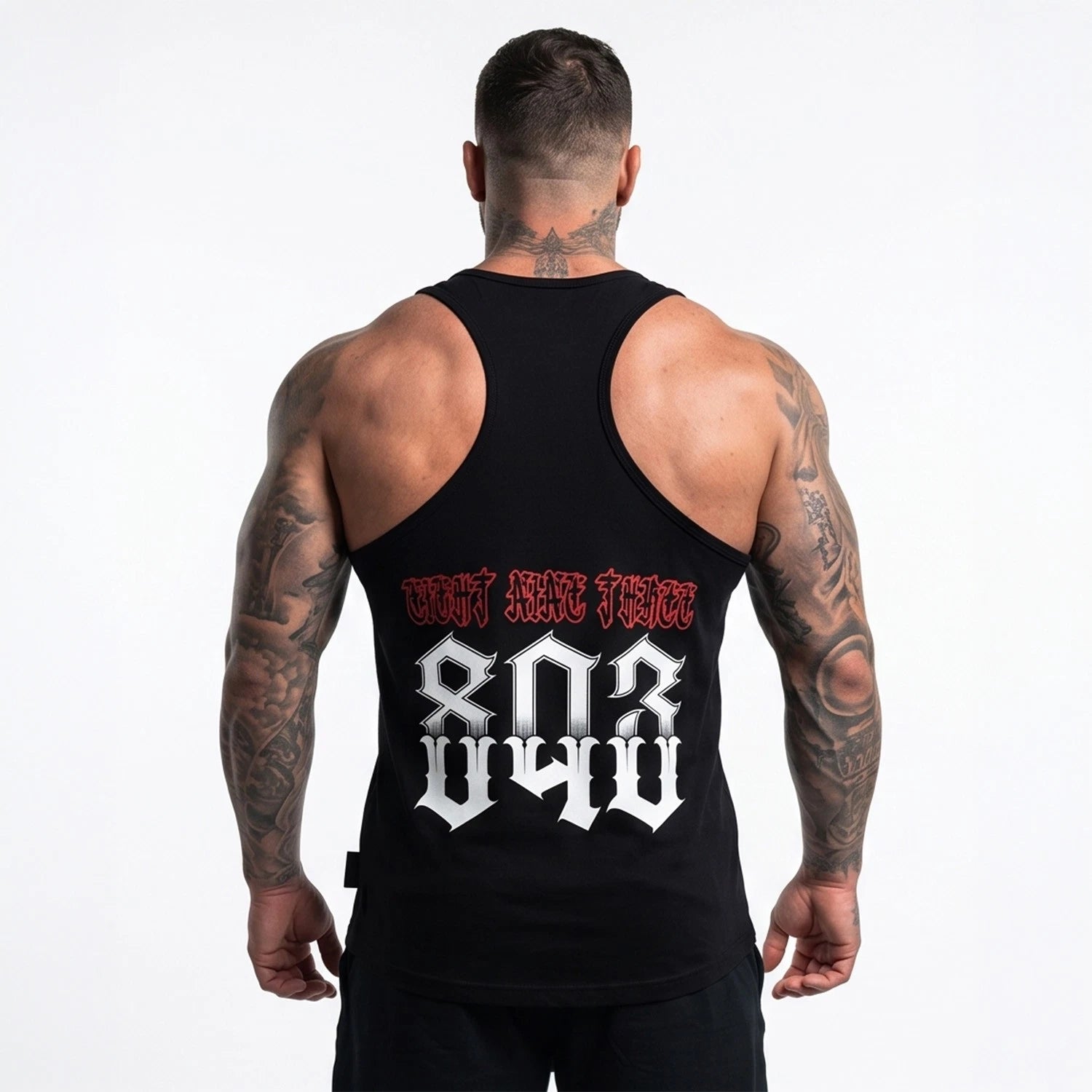 New Yakuza Men's Yeah Slim Racer Tank Top Shirt - Black
