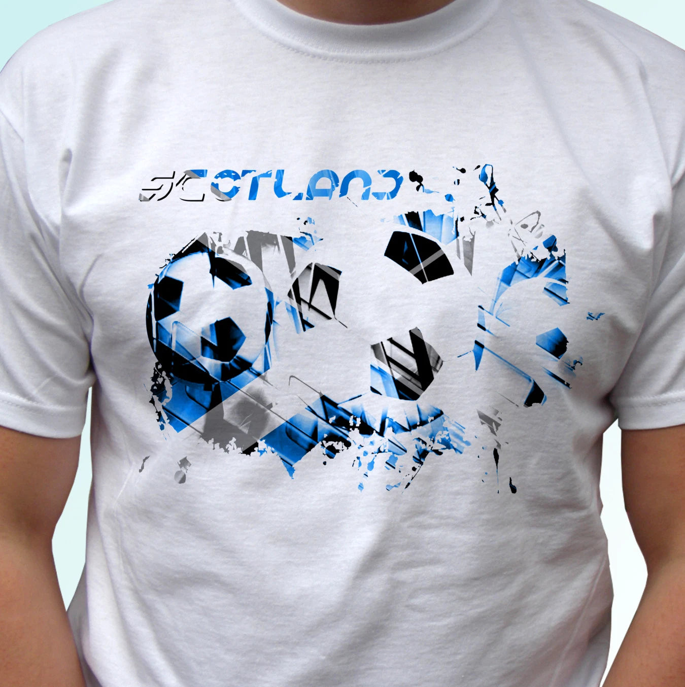 Scotland football flag white t shirt soccer style design mens womens kids