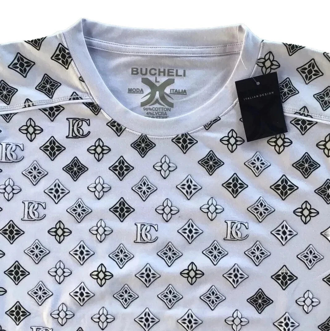 Men’s Bucheli T Shirt,Soft Cotton,Stretch,Italian Style L XL…E5.B
