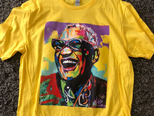 Ray Charles Colorful Custom T-shirt