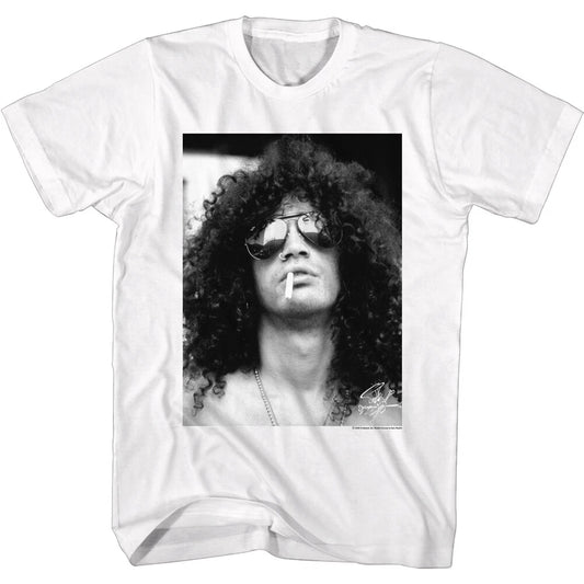 Slash With Sunglasses & Smoke Photo Men's T Shirt Heavy Metal Music Merch