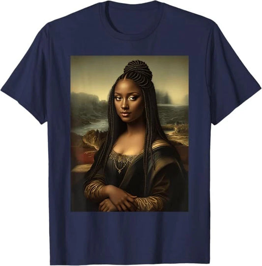 Black Mona Lisa African American Black History Month Funny T-Shirt