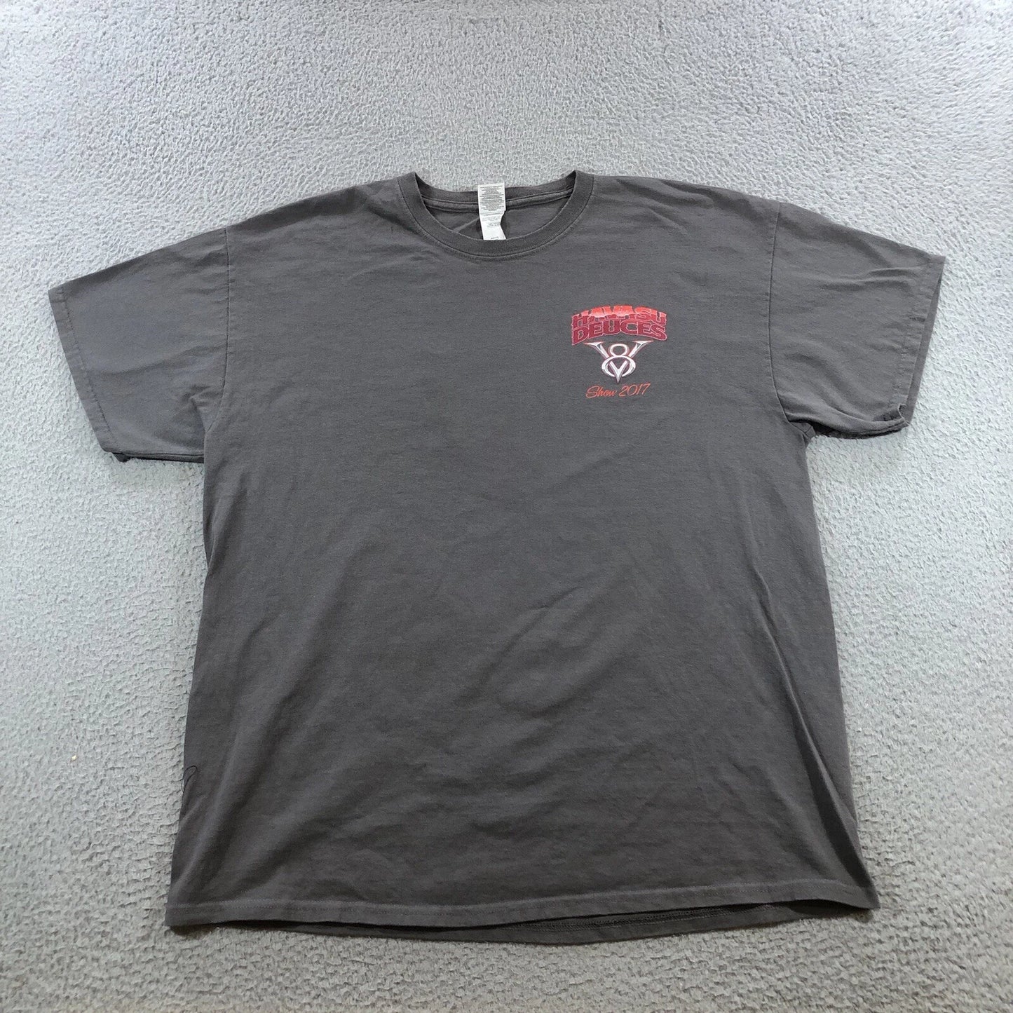 Havesu Deuces T Shirt Men’s XL Gray Hot Rod