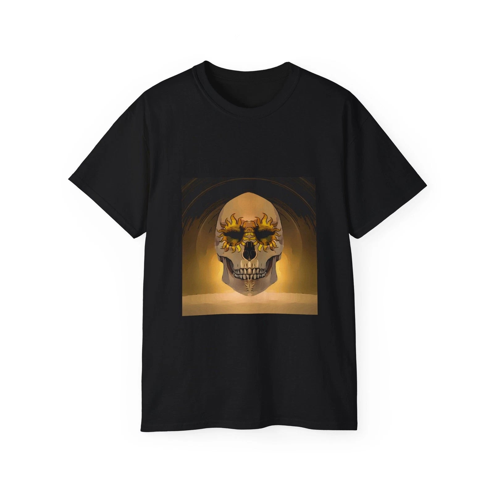 Skull Golden Gothic Gold Skeleton Halloween | Custom Graphic T-Shirt