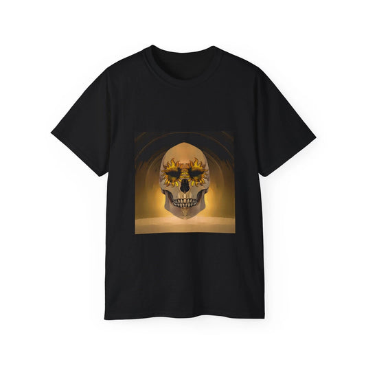 Skull Golden Gothic Gold Skeleton Halloween | Custom Graphic T-Shirt