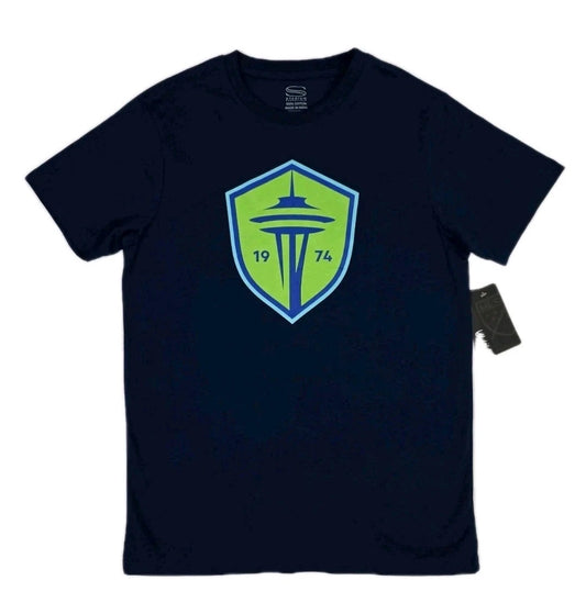 Stadium Essentials SEATTLE SOUNDERS 1974 Soccer MLS Men Navy Blue T-Shirt M NWT