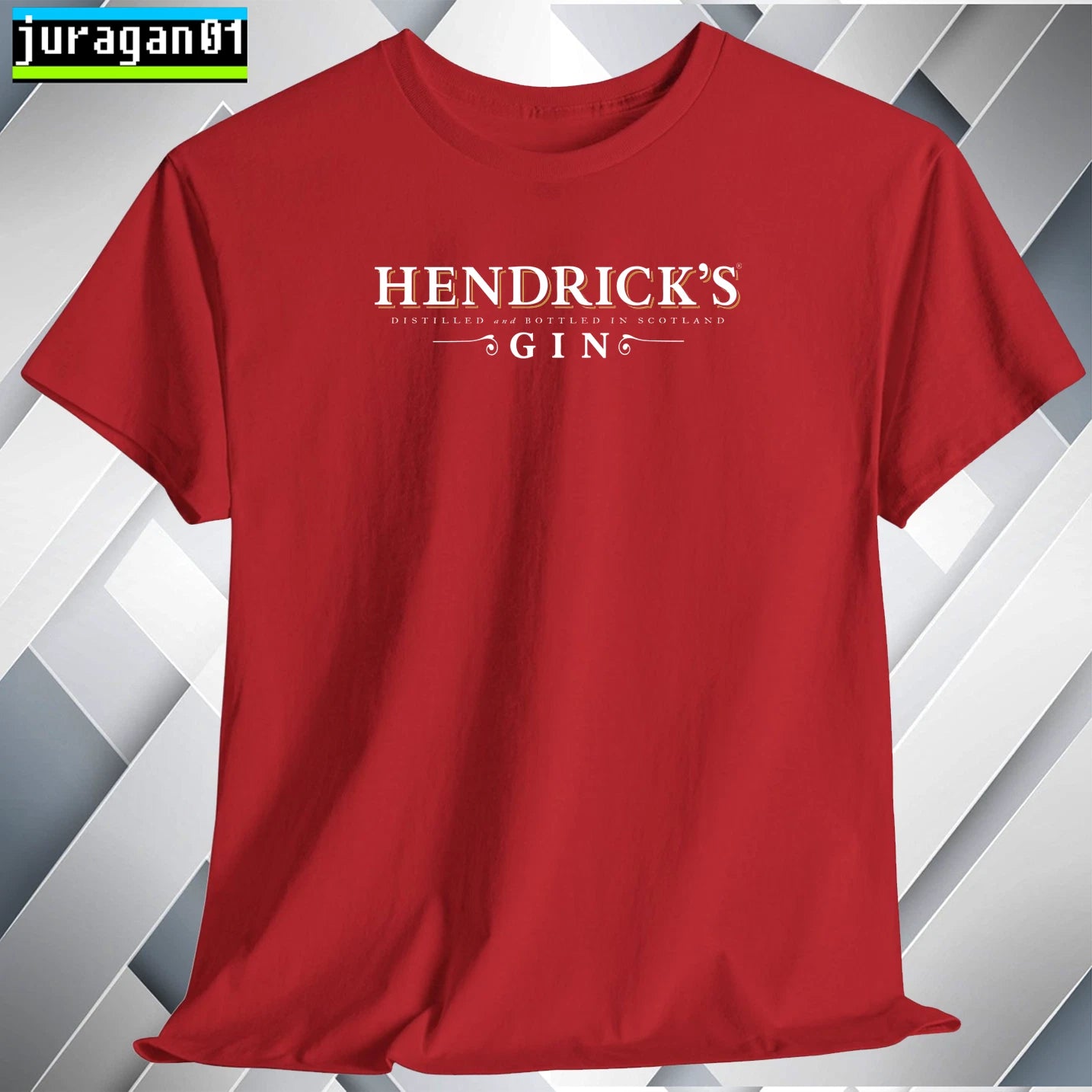 Hendrick's Gin Cocktails Log T-Shirt Black Navy White Grey Red Orange Size S-5XL
