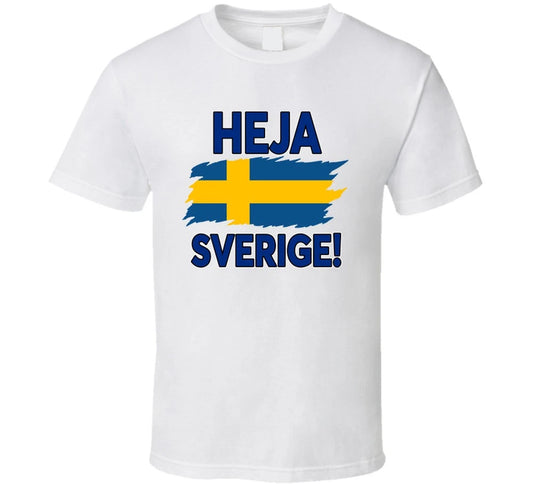 Heja Sverige Sweden Soccer Football Fan T Shirt
