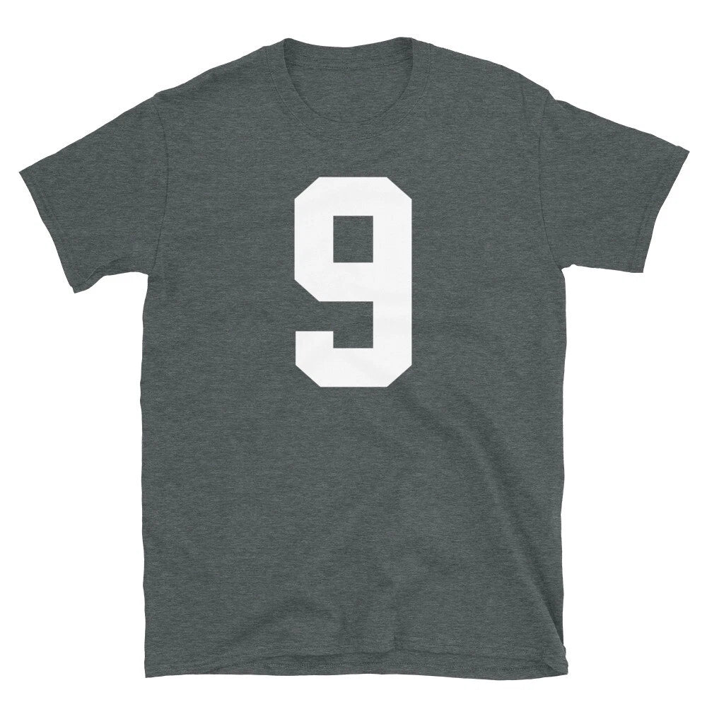 Team Uniform Jersey Number 9 Birthday Varsity Short-Sleeve Unisex T-Shirt