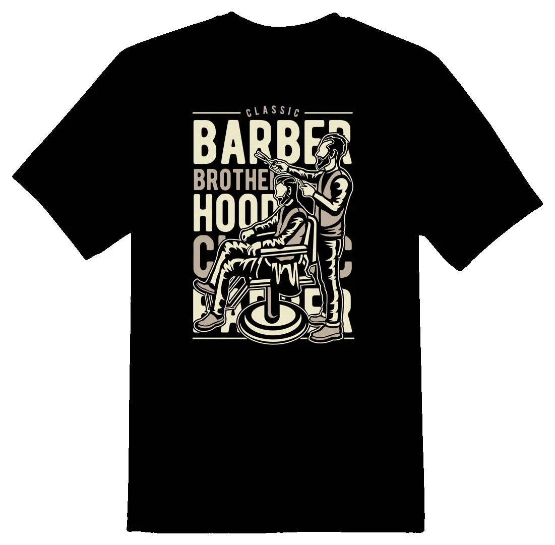 Barber Brotherhood Shirt  Black or White Tee