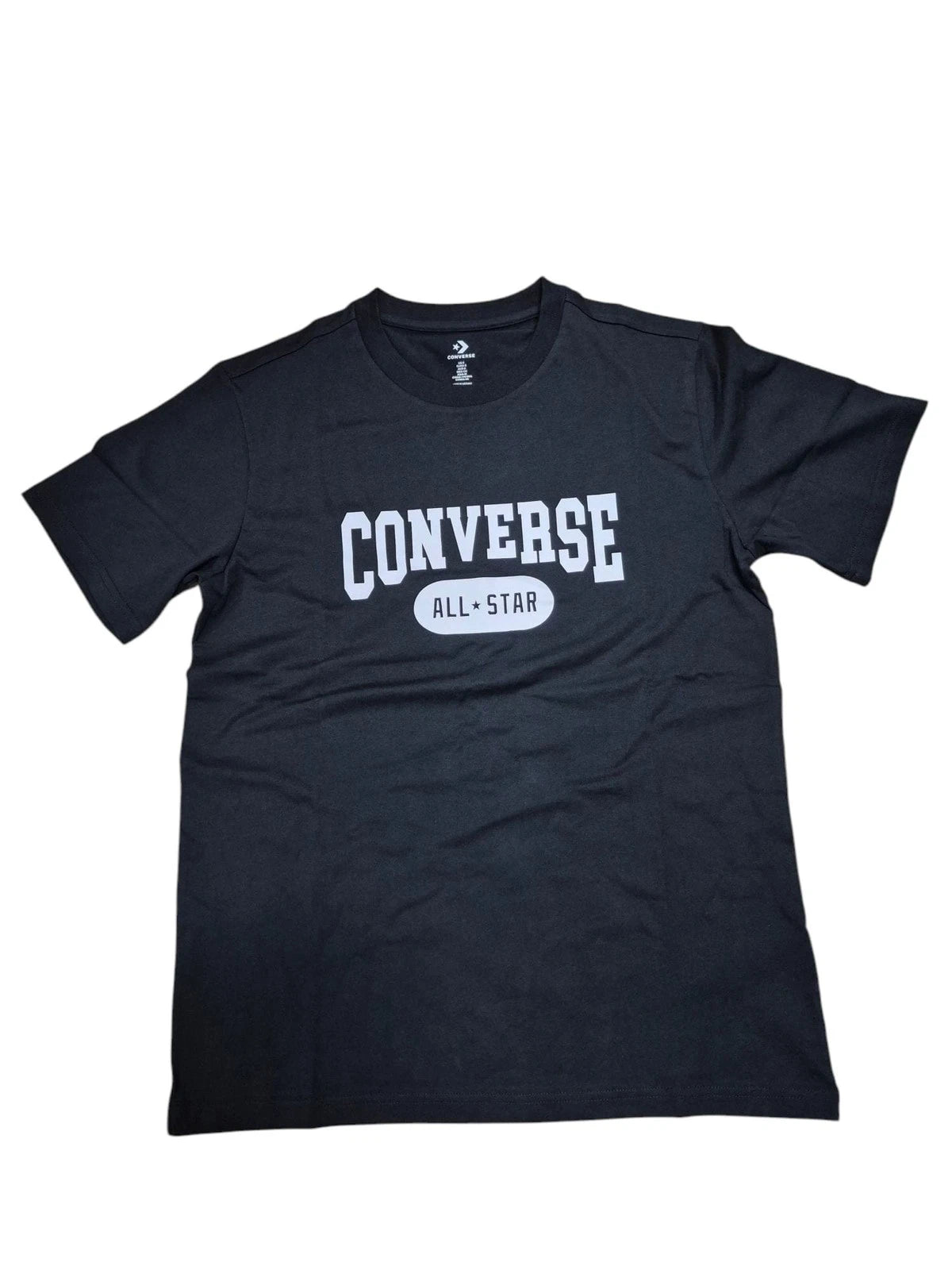 Converse Retro Logo Standard Fit Unisex T-Shirt - Black