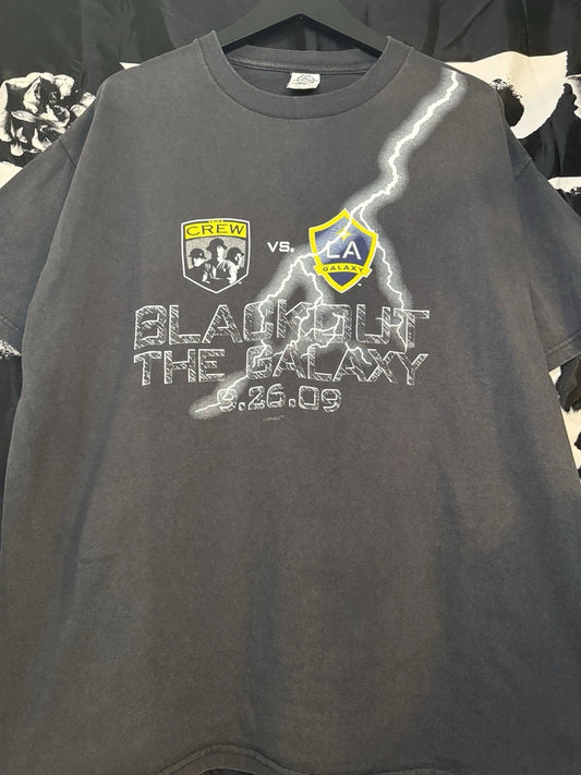 Vintage 2009 Blackout The Galaxy LA Galaxy Soccer MLS Lighting T shirt XL