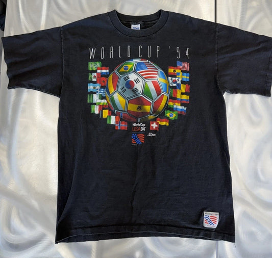 World Cup USA Size XL 1994 Salem Sportswear T Shirt Vintage Soccer Futbol Men