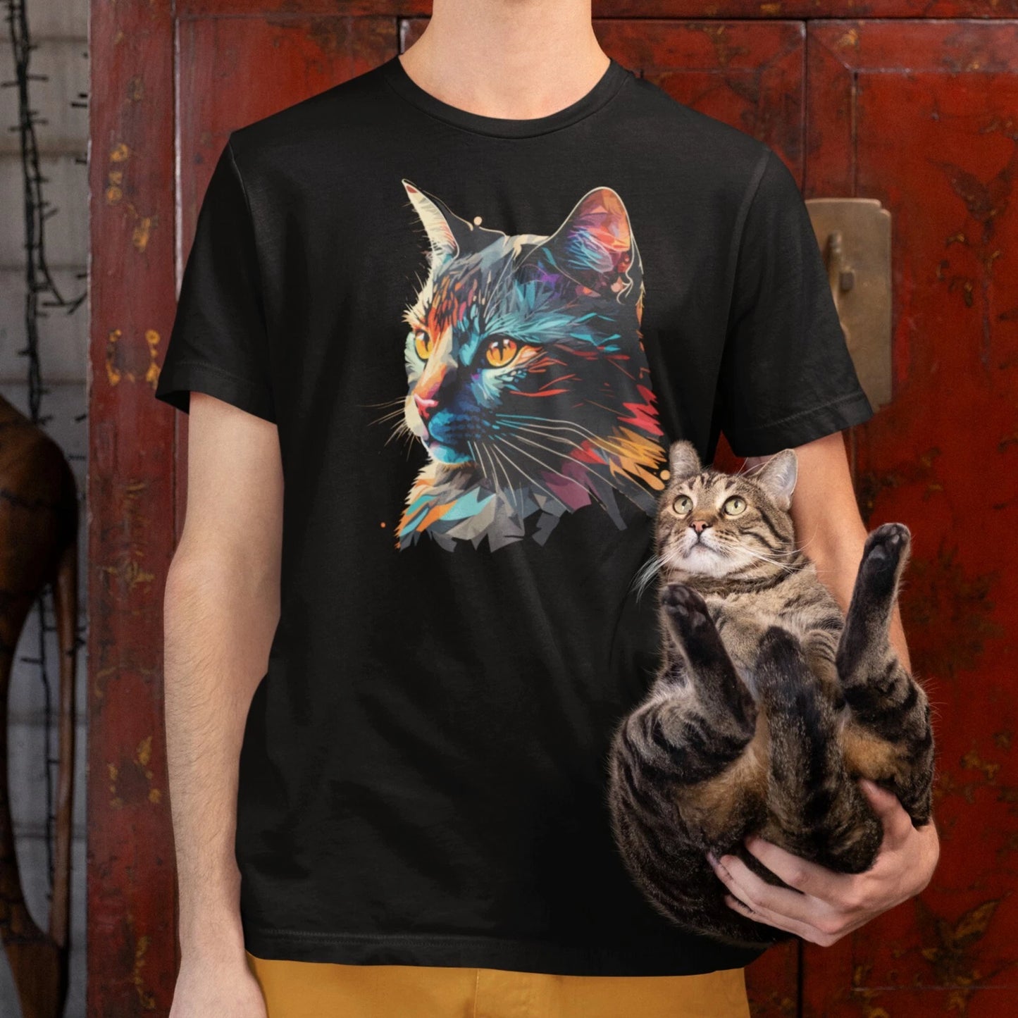 Cat Lovers T-Shirt Printed Cute Colourful Kitten Mens Ladies Kids Adult Gift Top