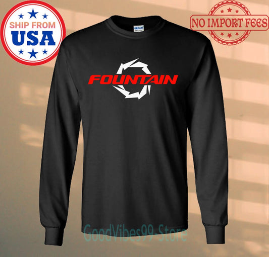 Fountain Powerboats Long Sleeve Black Size S-2XL