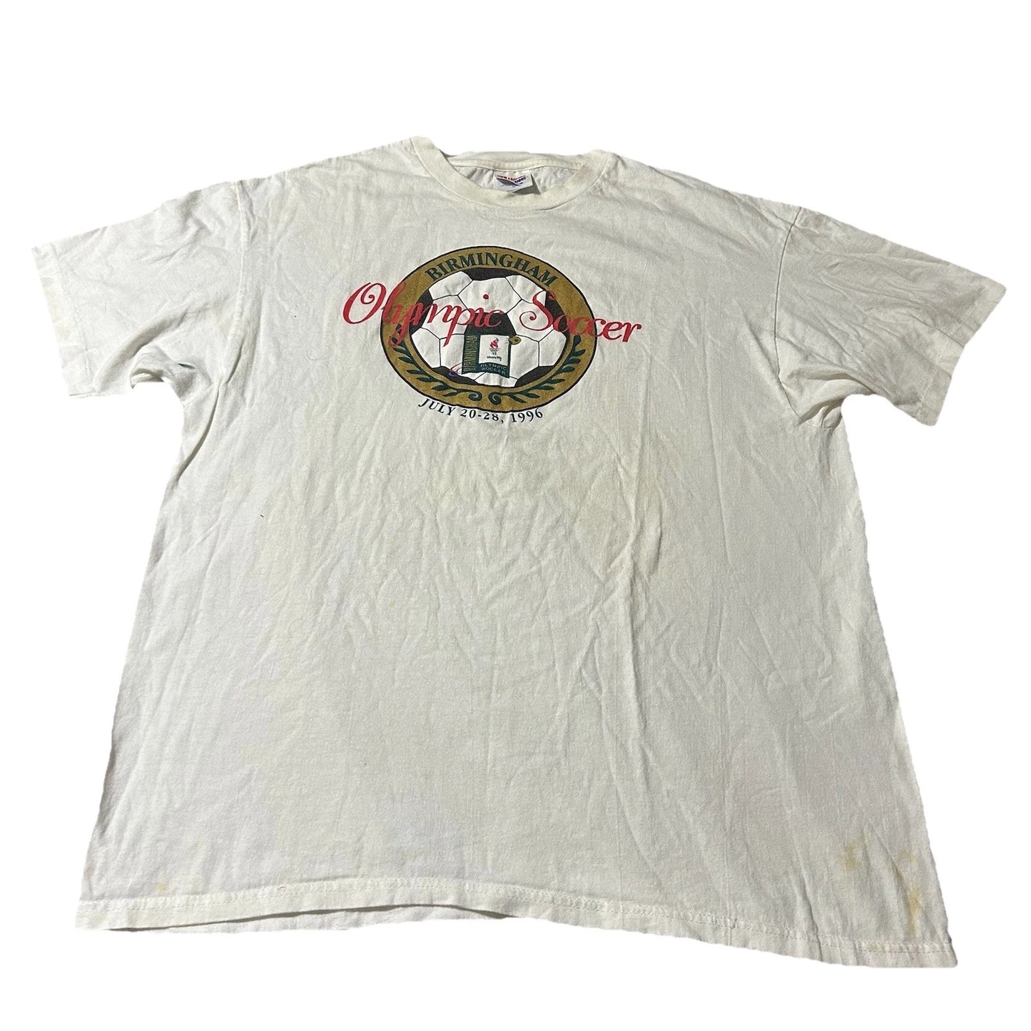 Vintage 90s 1996 Atlanta Olympics Birmingham Alabama Soccer Shirt XL