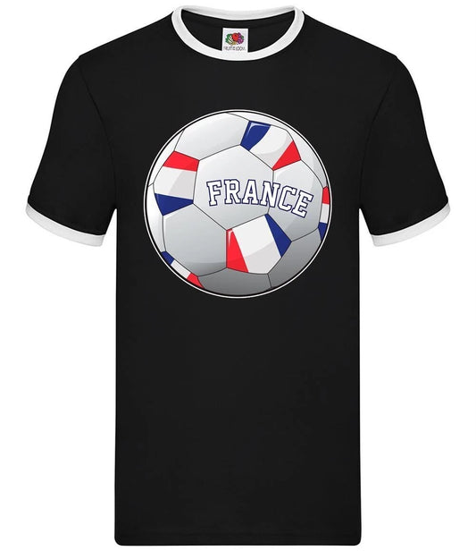 Country Football France - Mens Ringer - French Team Fan Soccer Footie