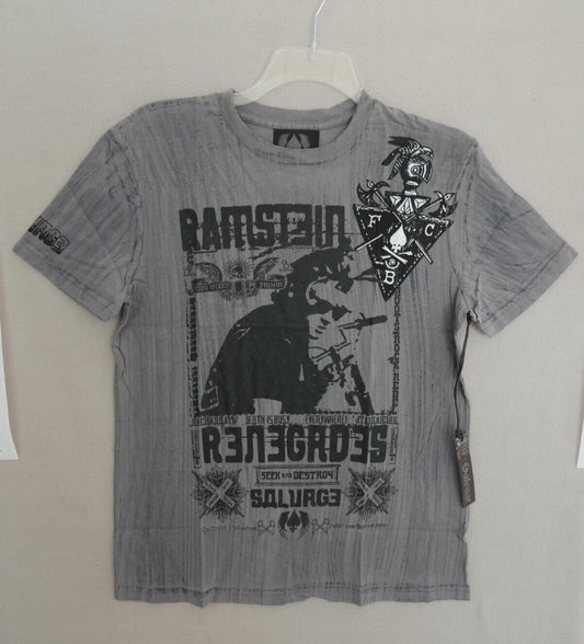 Genuine Vintage Salvage T Shirt "JD" Charcoal V51T431 Size M