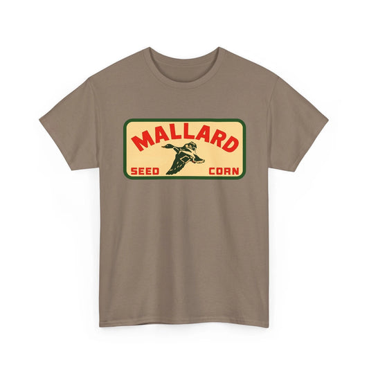 Mallard Seed Corn Tee Vtg Farmer Duck Hunting Farming Patch Style Retro T-Shirt