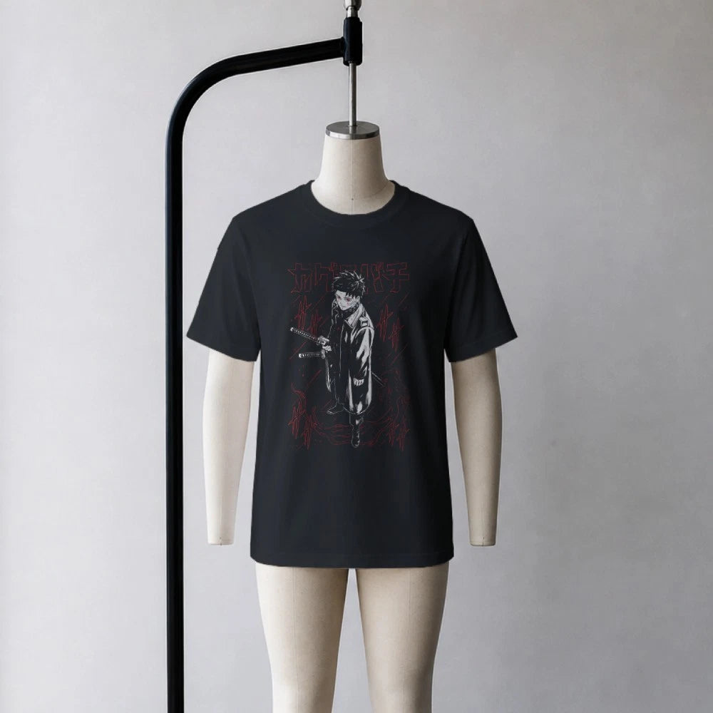 Kagurabachi - Chihiro Rokuhira T-Shirt  Manga Graphic Unisex Black Cotton S-5XL