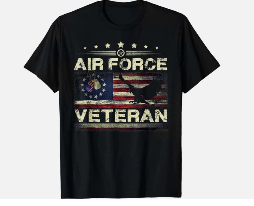 Veteran US Air Force Tshirt - American Betsy Ross Flag Gift Unisex T-Shirt