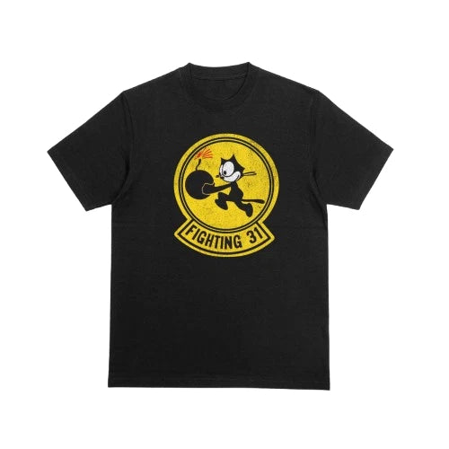 VF-31 Fighting Tomcatters T-shirt Unisex Cotton Distressed Vintage Logo Pilot