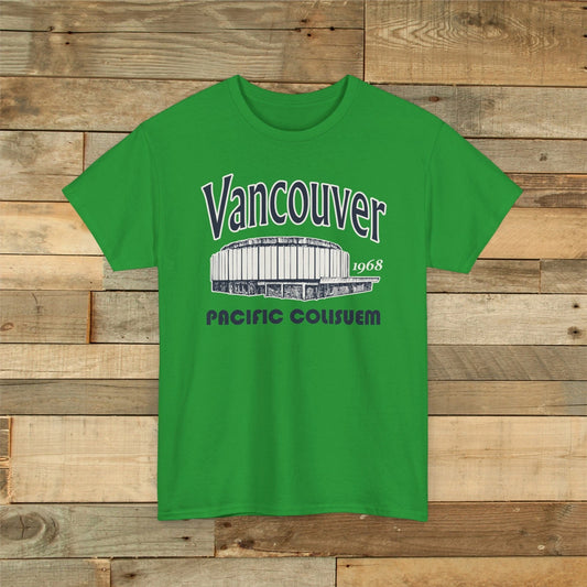 Pacific Coliseum 1968 Vintage Hockey Arena T-Shirt- Vancouver Canucks