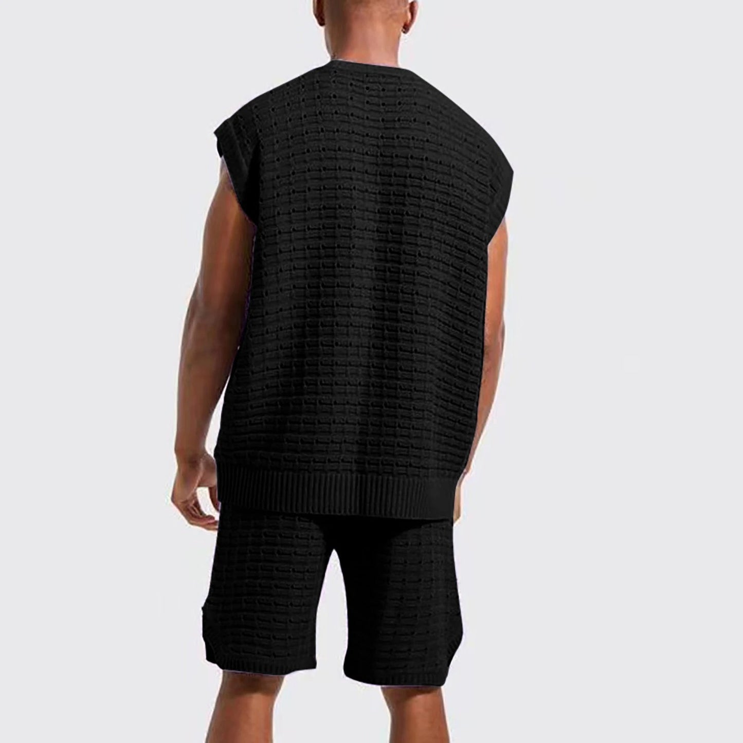 Men Summer Tracksuit Stylish Casual Set For Sports Home Easy To Use