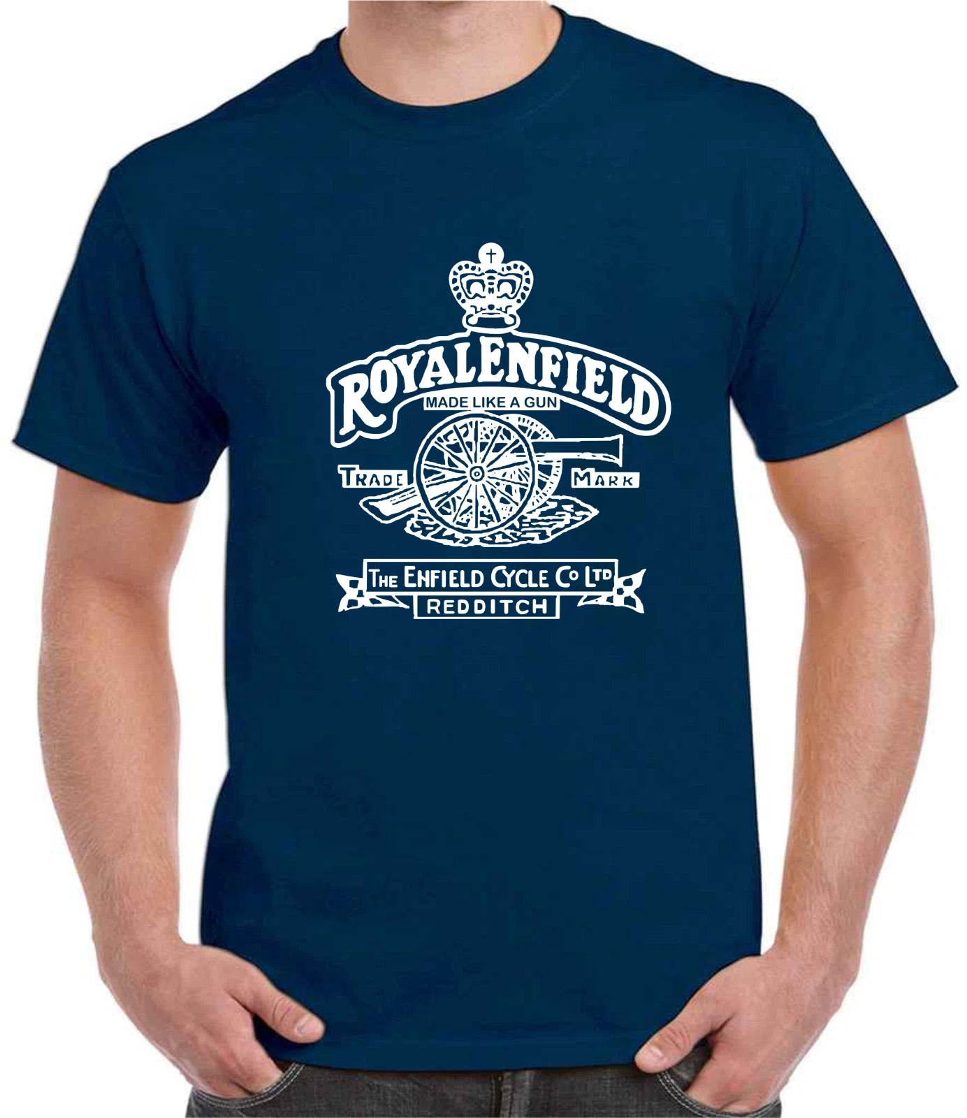 Royal Enfield Like A Gun Logo Biker T-shirt |Gift| Save up to 30% with Multi-Buy