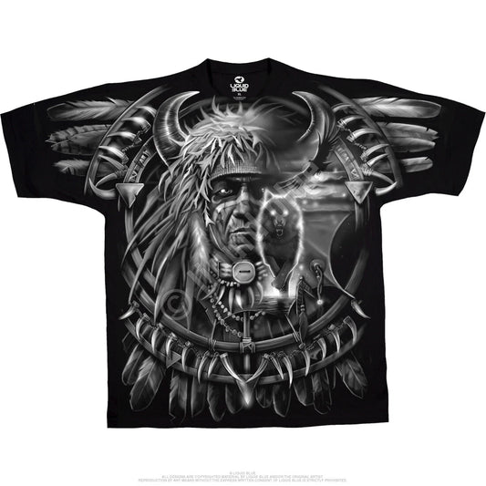 WOLF DREAMCATCHER-2 SDD Big Print-T-SHIRT S-M-L-XL-XXL-3X,4X,5X,6X Native Mystic