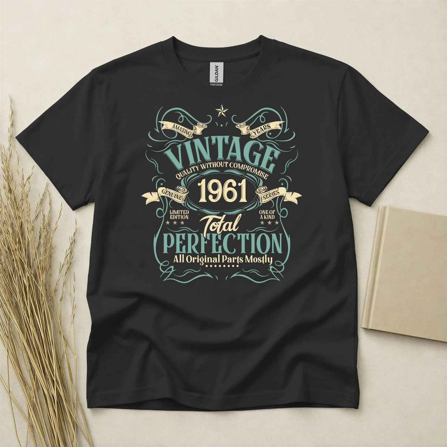 65th Birthday TShirt Born In 1961 65 Years Old Gifts Vintage Perfection T Shirt