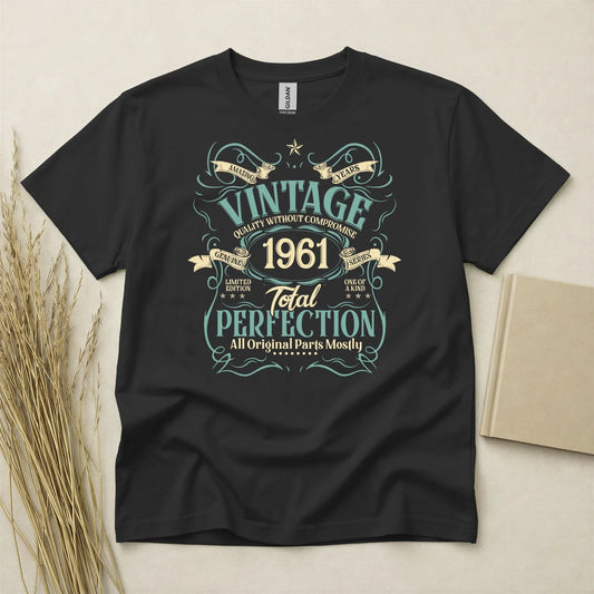 65th Birthday TShirt Born In 1961 65 Years Old Gifts Vintage Perfection T Shirt