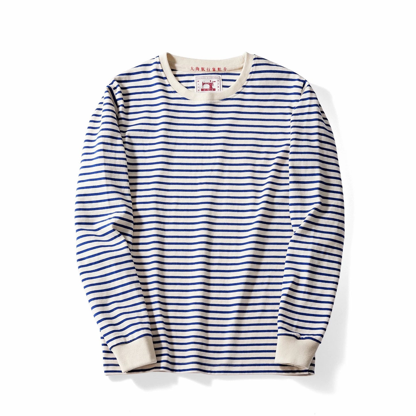 Sailor's Striped Shirt Men's Long Sleeve Breton Stripe T-shirt Retro Casual Tee