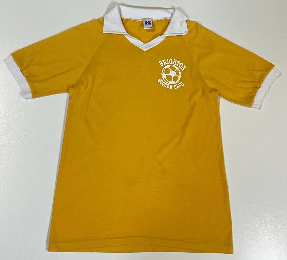 Vintage Brighton Soccer Club Collared Jersey Shirt Sz S Russell Athletic USA 90s