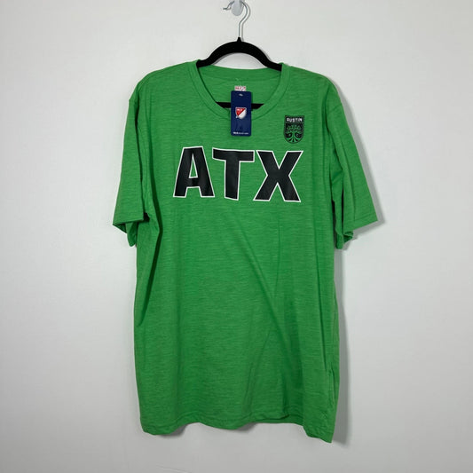 New Official MLS Austin FC "ATX" Soccer Club Green T-Shirt Men’s XL NWT