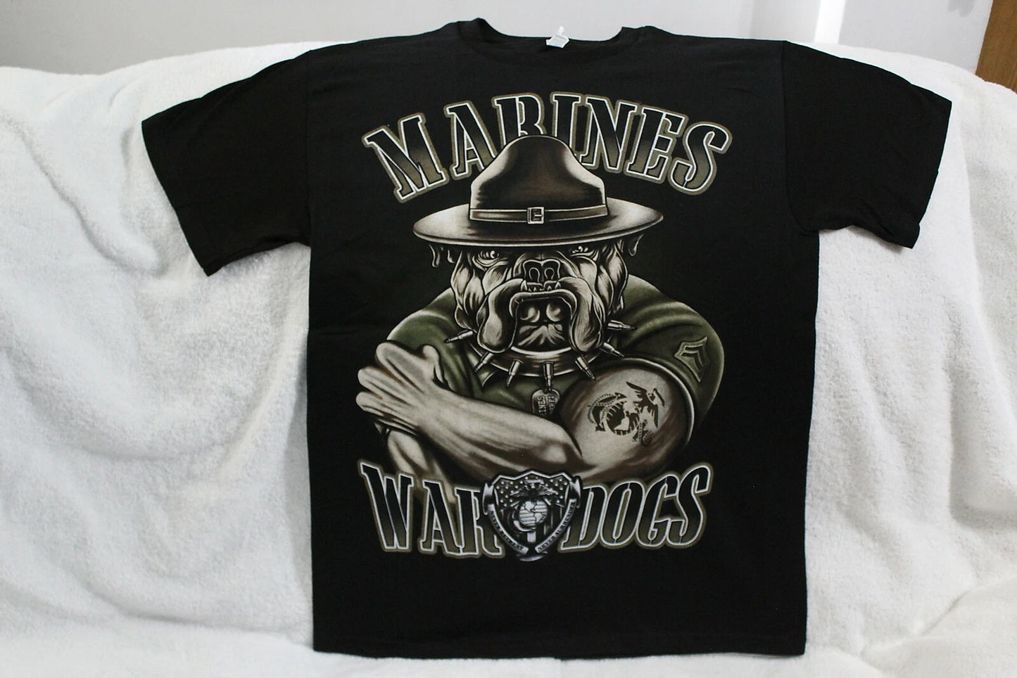 MARINES BULLDOG WAR DOGS SEMPER FI NEVER RETREAT NEVER SURRENDER T-SHIRT SHIRT